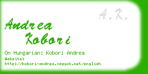 andrea kobori business card